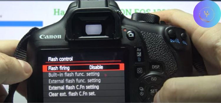 how to turn off flash on canon rebel t7